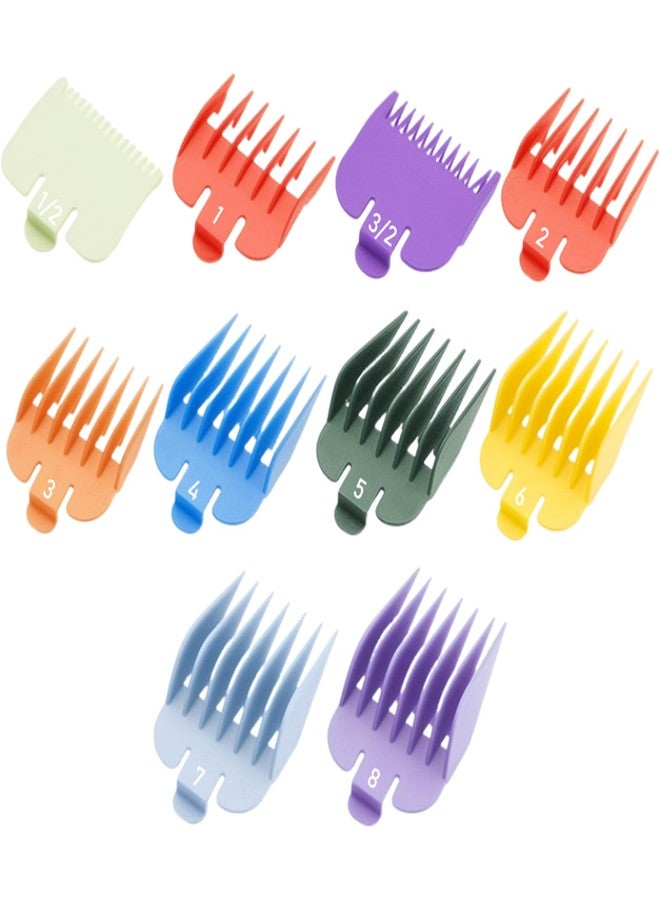 Pdtwq Compatible with Wahl Clipper Guards Set,10Pack Professional Hair Clipper Guards Fits for Most Wahl Clippers,Multi Color Coded Clippers Guide Comb,Cutting Length From 1/16'' to 1''. - Image 1